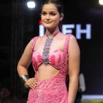 Pink Batik-Dyed Cut-Out Evening Gown