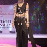 BLACK SRAEE WITH BANJARA BELT